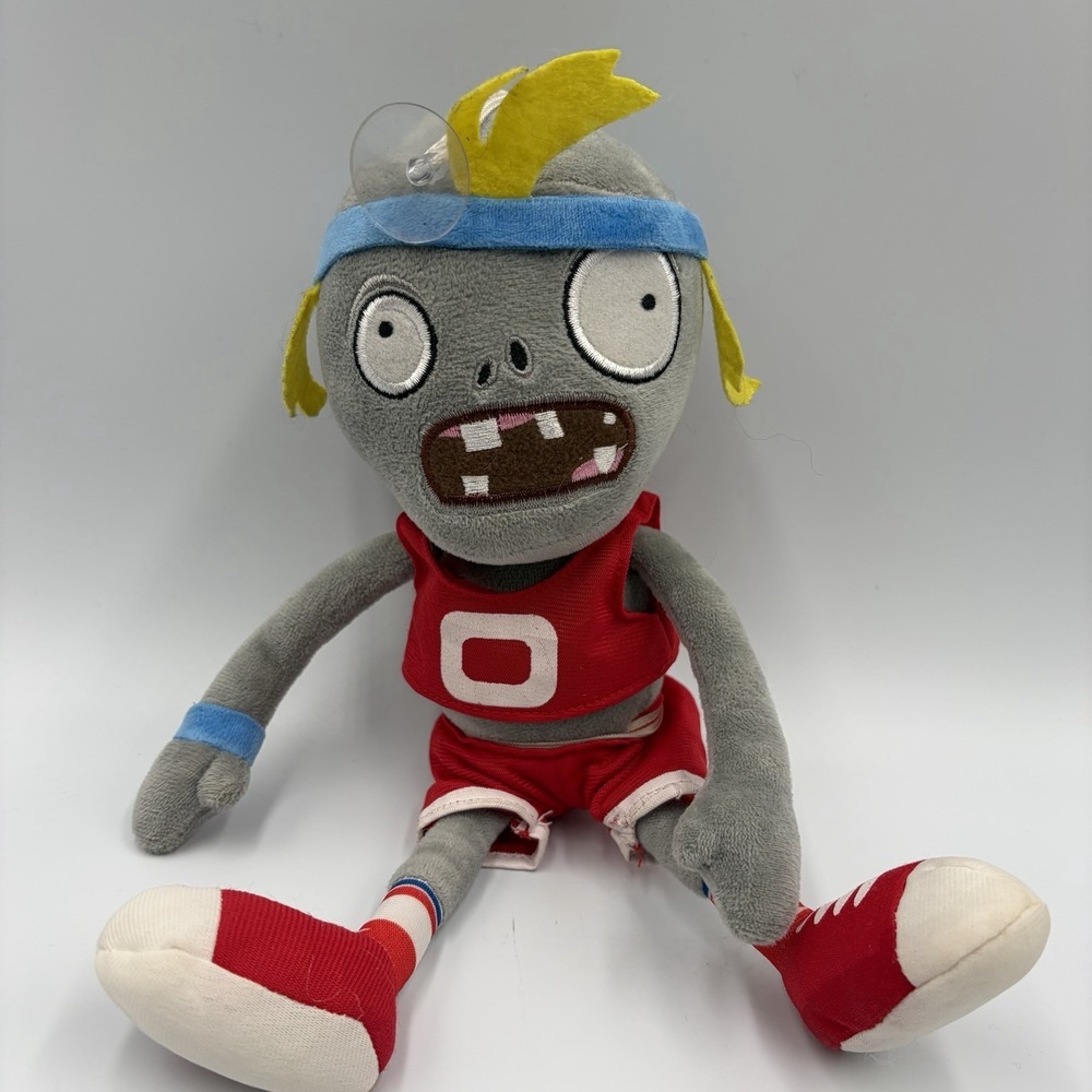 Plants Vs Zombies POLE VAULTING ZOMBIE Plush SUPER RARE HTF Stuffed Toy Doll PVZ